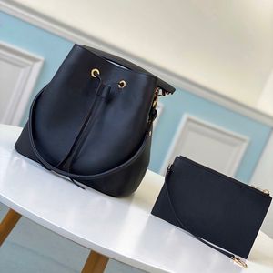 Designer Bucket Bag 10a Mirror Quality Luxury Shoulder Bag äkta läder Crossbody -väskor med låda L059