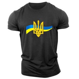 ukraine football printing graphic harajuku oversized mans Tshirt Men clothes t shirt for men leisure four seasons 220624