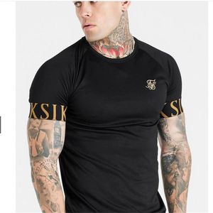 Camisetas masculinas 2022 camiseta casual masculina marca de seda sik summer bordado respirável bordado siksilk camarda slimtops tee moda roupas