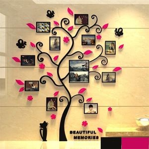 Removável Família Diy DIY Família PO Frame Tree Sticker Decoração de Arte Decalques de Picture Decalques de Imagem de Arte Poster Y200103