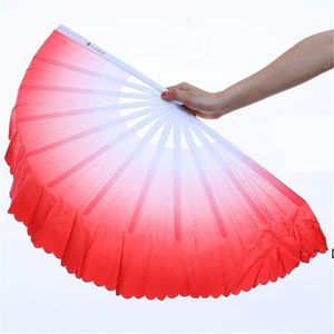 5 Farben Chinesische Seiden Handfan Bauch Tanzparty kurze Fans Bühnenbilder Fans Requisiten