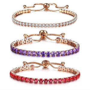 Adjustable CZ Crystal Bracelet Bangle Stretch Bling Single Row Rhinestones Bracelets For Women Elasticity Wedding Bridal Gift Jewelry