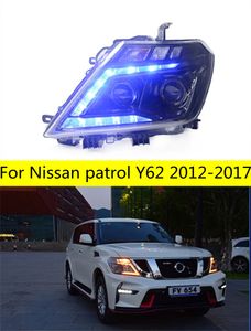 Faro Tutti i LED per Nissan Patrol Y62 LED Head Light 2012-17 Tourle Abbaglianti Indicatori di direzione Luci di marcia diurna