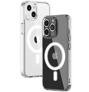 Magsoge przezroczyste przezroczyste akrylowe magnetyczne szokowe obudowy telefoniczne dla iPhone'a 14 13 12 11 Pro Max Mini XR xs x 8 7 Plus kompatybilna ładowarka magsafe S22