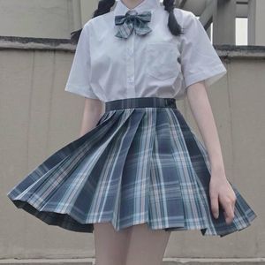 Skirts Women Casual Uniform Students Clothes 2022 Summer Korean Style High Waist Pleated Sexy Cute Plaid Mini Y2k Skirt