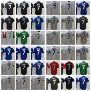 7 Julio Urias 2022 World Series Campeões Jersey City Blank Red Green Azul Custom Costumado Jerseys Homens Mulheres Juventude Size S-XXXL