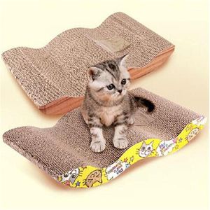 Cat Costumes Toy Scratch Board Kitten Accessories M shape Corrugated Claw Pad Scratching Posts Tools Products Toys For Pets Dogs