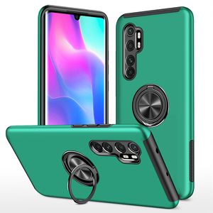 Shockside Armor Fodral För Xiaomi MI Note 10 Lite Magnetisk Metall Ringhållare Skyddande Bakstäcka Koks Djupt Hus