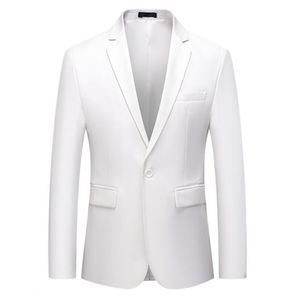 Модный мужской костюм куртка ВМС красный белый жаккардовый роскошный Masculino повседневный стиль Slim Fit Wedding Party Blazer Coats 220409