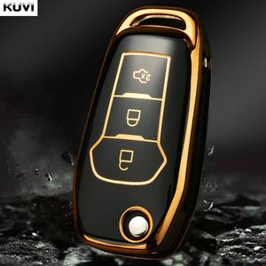 Fashion TPU Car Remote Key Case Cover Shell For Ford Fusion Fiesta Mondeo Ecosport Kuga Escort Everest Ranger F150 Accessories