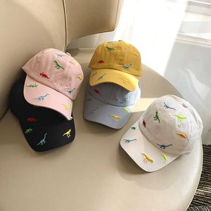 Dinosauro por atacado Kids Baseball Caps adoráveis ​​bordados crianças menino menino Spring Summer Summer Outdoor Ajuste o chapéu de sol da praia