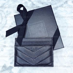 Top quality Genuine Leather Purse card holder wallet Men famous Women's Holders Luxurys designer fashion Coin Black Lambskin Mini Wallets Key Pocket Interior Slot