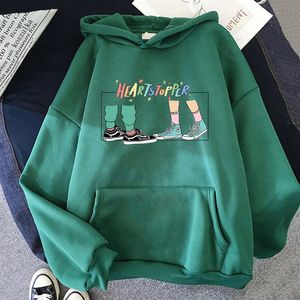 Felpe con cappuccio da donna Felpe con cappuccio Heartstopper Nick e Charlie Felpa divertente da donna Top unisex Felpa con cappuccio Hip Hop Harajuku Sudadera Aesthetic Cl