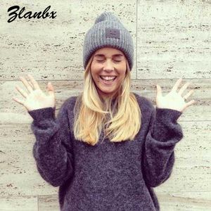 Coréia Bordado de bordado quadrado sorriso de inverno chapéus para mulheres Hip Hop Caps de crochê casuais Skulliles Geipos Knit Beanie/Skull eger2