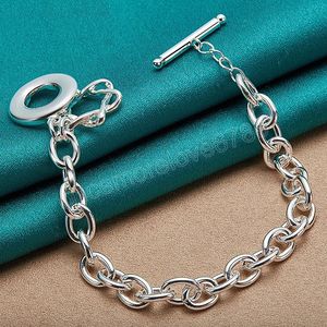925 Sterling Silver Star Pendant Bracelet Chain For Women Man Charm Wedding Engagement Fashion Party Jewelry