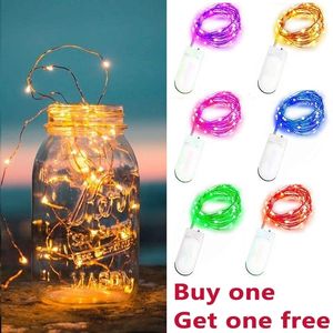 LEADLY Rame LED String Light Filo d'argento Fata Bianco caldo Ghirlanda Casa Natale Decorazione della festa nuziale Luci esterne Y201020