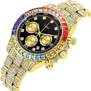 Orologi da polso Top Orologio da uomo Orologi da uomo con diamanti Oro argento Quadrante grande Orologio da polso da uomo Sport Business Orologio maschile RelojOrologi da polso Orologio da polso