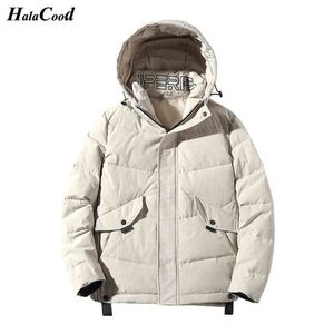 Halaceod Brand nowa męska jakość męska w rozmiarze Plus 3xl Down Men Men White Duck Down Płaszcz męski płaszcz z płaszczem wiatrów