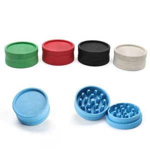 56mm Biodegradable PE Tobacco Herb Grinder Smoking Accessories 2-Layer Plastic Grass Grinders Cigarette Crusher Smoke Shops Supplies