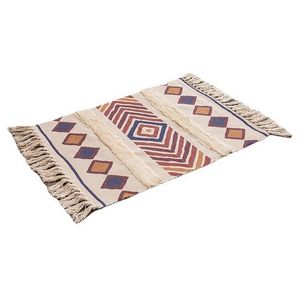 Mattor x90 cm Retro Bohemian Hand Woven Tassel Carpet For Home Living Room Window Bedside Linen Rug Tabler Runner Door Matcarpets