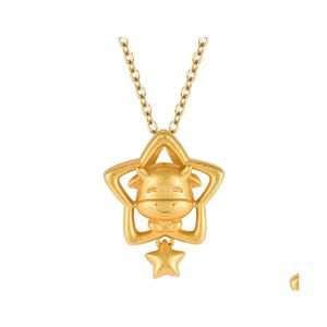 Pendant Necklaces Fashion And Exquisite Necklace Fivepointed Star Cow Zodiac Ox Mascot Cute Party Gift Drop Delivery Jewelry Pendants Dhb4V