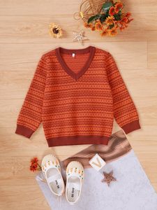 Maglione con motivo a righe per bambini piccoli SHE01