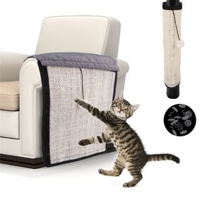 猫の猫のスクラッチマット猫のためのポストマット天然サイザル家具椅子保護プロテクターパッドクライミングツリーキャットスクラッチパッドボード220623