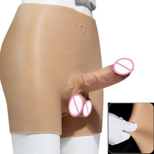 Sexyy loja calcinha de silicone para lésbicas strapon grande vibrador sexy brinquedos gay mulher masturbação dispositivo realista pênis calças