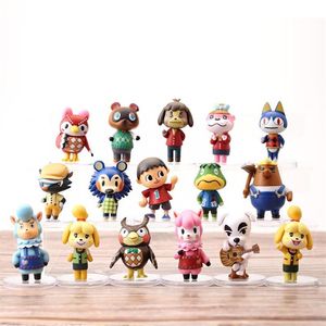 Animal Crossing figure anime carino kawaii Animal Crossing Dream Island immagine animale Ritratto di famiglia set di 16 regali per bambini 220520