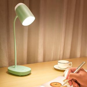 Bordslampor Desk Lamp Foldbar 3600mAh Uppladdningsbart batteri 3 -lägen Touch Dimble USB Learning Night Light LED Eye Protectiontable