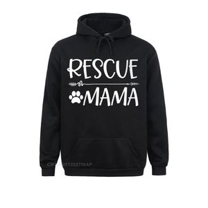 Felpe con cappuccio da uomo Felpe da donna Cute Rescue Dog Mama Idea per la mamma Felpa con cappuccio O-Collo Felpe con cappuccio casual a maniche lunghe da uomo bizzarri