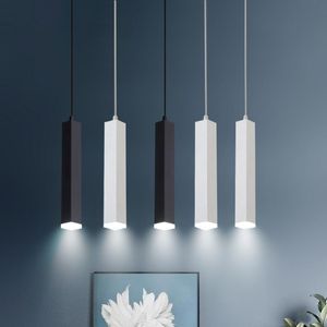 Pendant Lamps Led Lamp Dimmable Lights Square Kitchen Island Dining Room Shop Bar Counter Decoration Cylinder Pipe Hanging LampsPendant