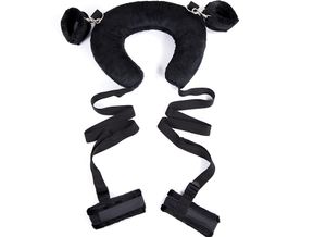 Vuxen Master Ben Spridare Band med vadderad Neck Harness Erotisk Bondage Kinky Sex Pillow Toy för par