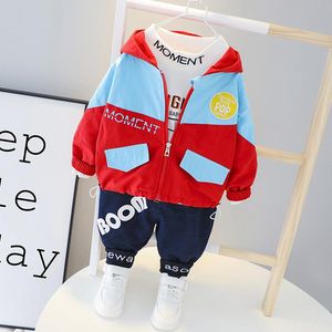 衣類セットキッド男の子セーターセーターコートジーンズ服シャツ3pcs幼児セット1 2 3 4年