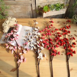 Wholesale blossoms chinese resale online - Decorative Flowers Wreaths Artificial Plum Blossom Peach Chinese Classical Simulation Flower Family Decoration Wedding Wall Fake FlowerDec