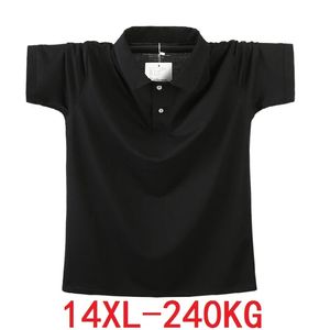 plus size 14XL 240kg uomo polo-shirt manica corta estate casual casa tee super big size top 68 70 72 74 76 66 220408