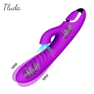 NXY VIBRADADORES Duplos Penetração Poder Vibrador Brinquedos sexuais para mulher com mamilo Clit Magic Wand Dildo Adultos Masturbator 0407