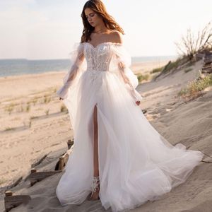 Сексуальные свадебные платья A-Line с длинными рукавами ремешки мимолеты полой кружев