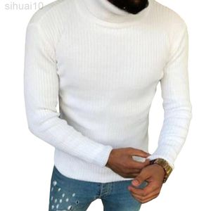 Gestrickte Rollkragenpullover Männer Winter Slim Fit Leichte Gestreifte Pullover Lässige Jumper Streetwear Pullover Für Männer L220801