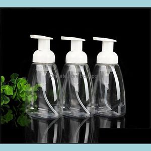 Dispenser di sapone liquido Accessori per il bagno Bagno Giardino di casa Pompa a mano da 300 ml Bottiglia di schiuma di plastica El Trasparente Contenitori per lozioni per shampoo