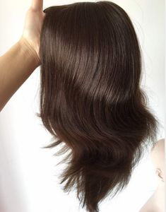 Parrucche ebraiche vendute calde seta dritta 100% cuticola europea allineata capelli umani parrucca kosher per donna bianca espressa rapida consegna