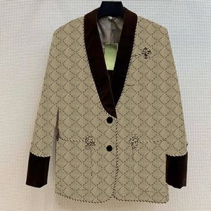 Yaratıcı Patchwork Blazers Coats Women Jacquard Ceketler Kış Son Rüzgar Yalıtısı Giyim