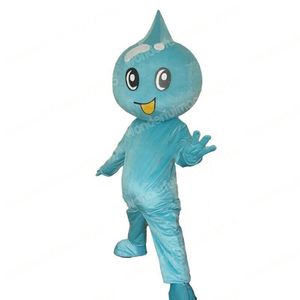 Halloween Sky Blue Water Drop Mascot Costumes Carnival Hallowen presenter unisex vuxna fancy party spel outfit semester firande tecknad karaktär kläder