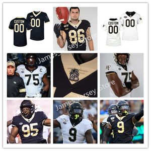 2022 NCAA Custom Wake Forest Szyte Piłka Nożna 59 Aaron Curry Koszulki 10 John Wolford 28 Chris Barclay 14 Sage surratt 11 Riley Skinner 3 Jessie Bates III Jersey