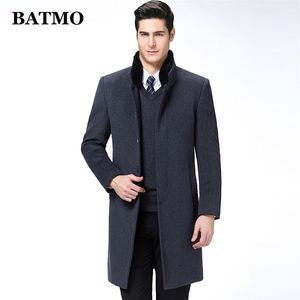 Batmo New 도착 Autumnwinter 고품질 양모 긴 트렌치 코트 Menmen 's Wool Jacketswarm Coatplussize MXXXL8808 201120