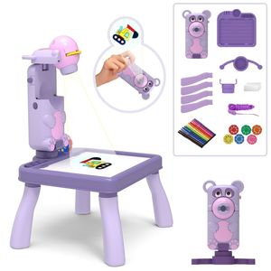 Children Mini Led Projector Art Drawing Table Light Toy for Kids Painting Board Learn to Draw Tools Educational Craft Toys 220722