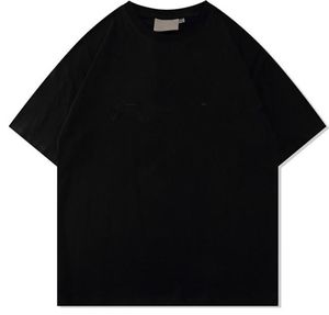 メンズデザイナー服Tシャツドレスホムブランティーチェストレターラミネート100％ピュアコットンプリント半袖ハイストリートルーズカジュアルシャツトップス男性L Tシャツ