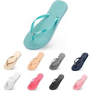 Women Slippers Fashion Flip Flops Beach Hotel Indoor Slipper Triple Black Pink White Lemon Green Grey Navy Womens Shoes Forty Four