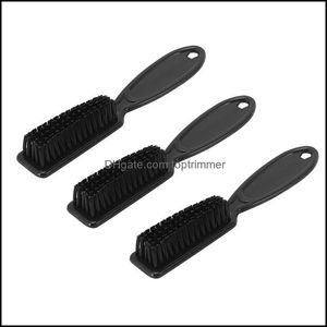 Hair Brushes Care Styling Tools Products Top Deals 3Pcs Fade Brush Comb Scissors Cleaning Barber Shop Skin Vintage Oil Head Shape Carving