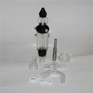 Nektarrökningstillbehör med Quarzt Titanium Tip Dab Rig Kit Mini Glass Bongs